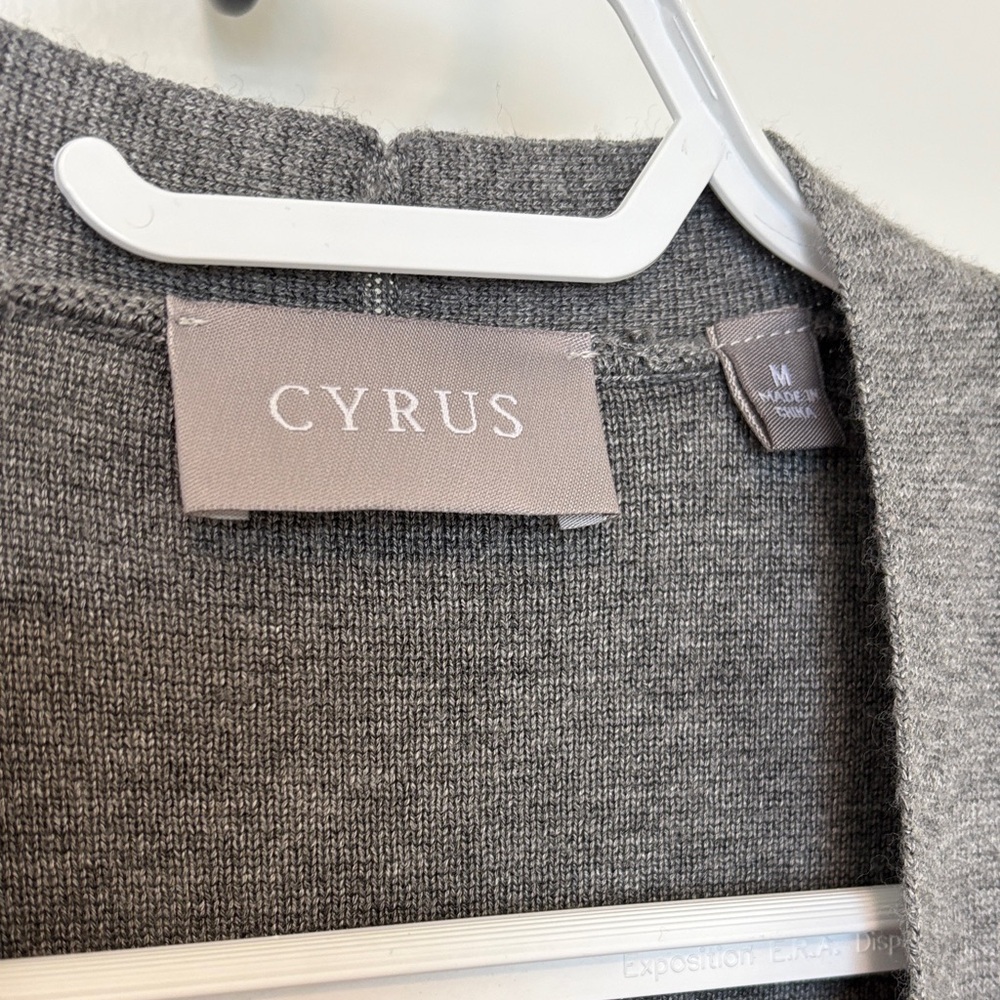Cyrus Charcoal Open Front Blazer - Picture 2 of 6
